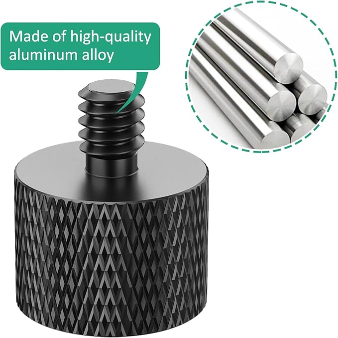 Mic Stand Adapter 5/8 female to 1/4 male Screw Adapter Mic Thread Screw for Microphone Stand Mic Mount 8 Piece by Rigych