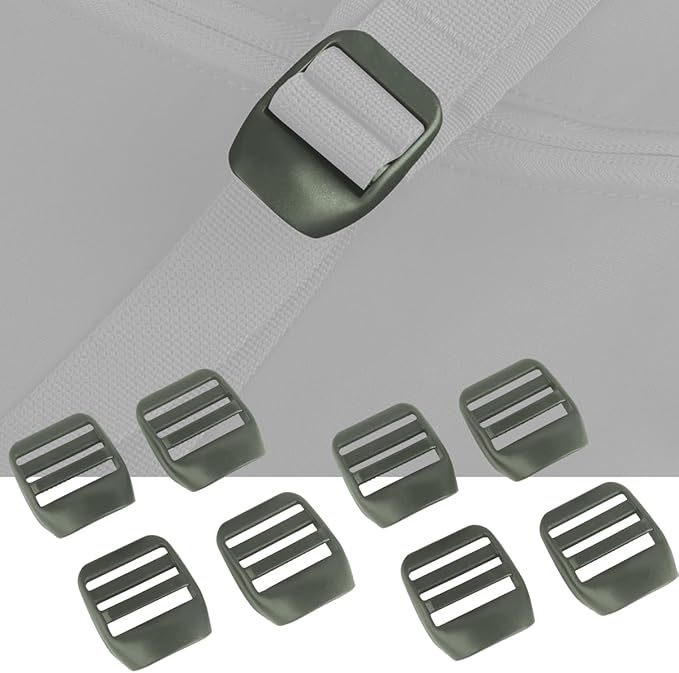1 Inch Ladder Lock Buckles, Set of 8, Tactical Belts and Webbing Straps Replacement
