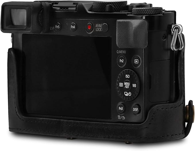 MegaGear MG1565 Ever Ready Genuine Leather Camera Case Compatible with Panasonic Lumix DC-LX100 II - Black