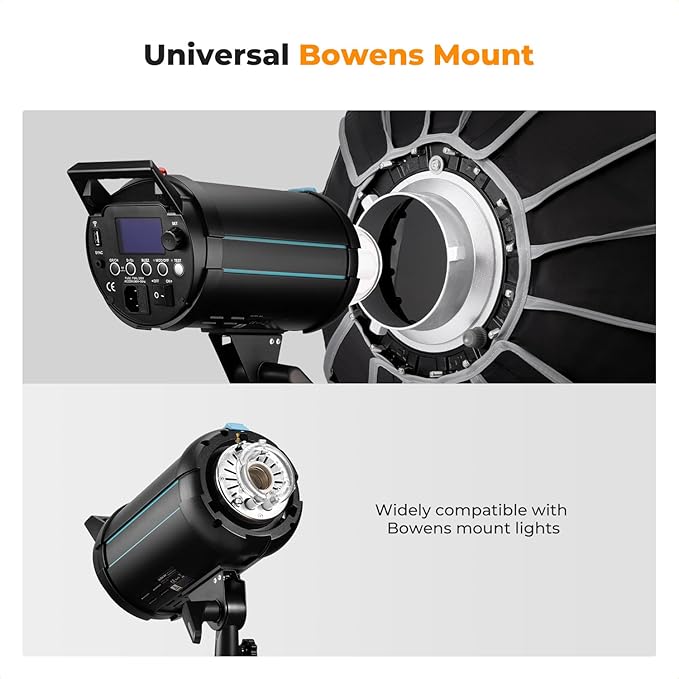 K&F CONCEPT 35“/90cm Softbox Parabolic Hexadecagon Compatible with Bowens Mount, with Honeycomb Grid, Light Diffusers, Carrying Bag, for Photography Studio Speedlite Flash and Monolight