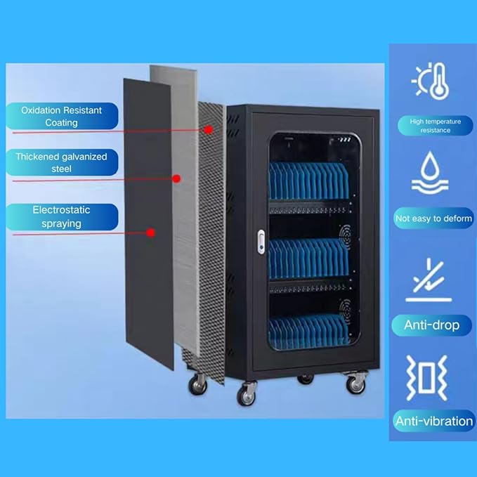 Cell Phone Charging Stations 20 Device Mobile Charging and Storage Case, USB Rechargeable Mobile Phone Charging Cabinet,for Office Classroom、Hospitals, airports and More(White, 20 Device)
