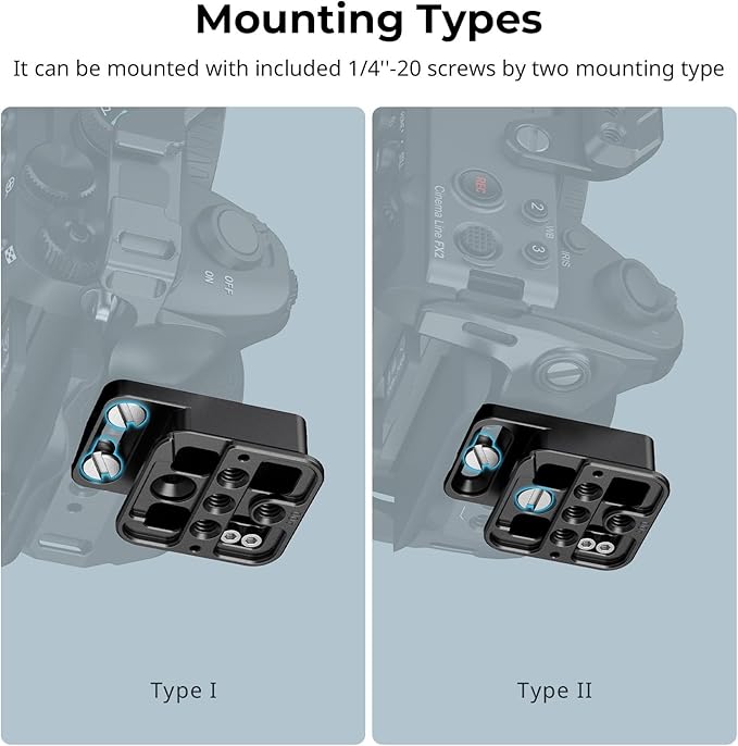 SmallRig Quick Release Plate for Arca-Type, Universal Baseplate with 1/4''-20 Screw, for Camera Cages, for Vertical Shooting - 5802