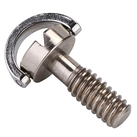 Mikikit Robust Screw 1/4 Stainless Steel D-Ring Screw for Camera Mount Adapter and Quick Release Plate