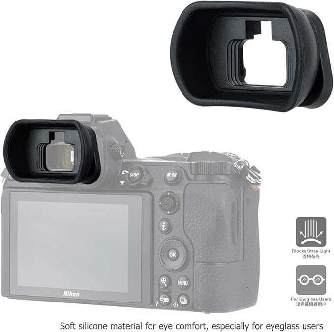 Kiwifotos DK-29 Long Soft Viewfinder Eyecup Eyepiece for Nikon Z5 II Z5II Z6III Z6 III Z7II Z7 II Z6II Z6 II Z7 Z6 Z5 Mirrorless Cameras, Replaces Nikon DK-29 Eyecup Eye Cup