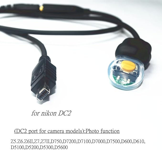 Bite Switch The RC-201A Z5/Z6/Z6II/Z7bite Shutter Release Cable is Suitable for Parachuting/Extreme Sports/Underwater Photography/Aerial Photography/Camera Work (RC-201-DC2)