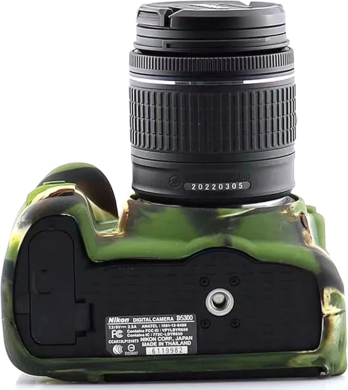 Professional Secure Silicone Camera Case Cover Housing Body Skin for Nikon D5300 Digital SLR Camera (Camouflage)