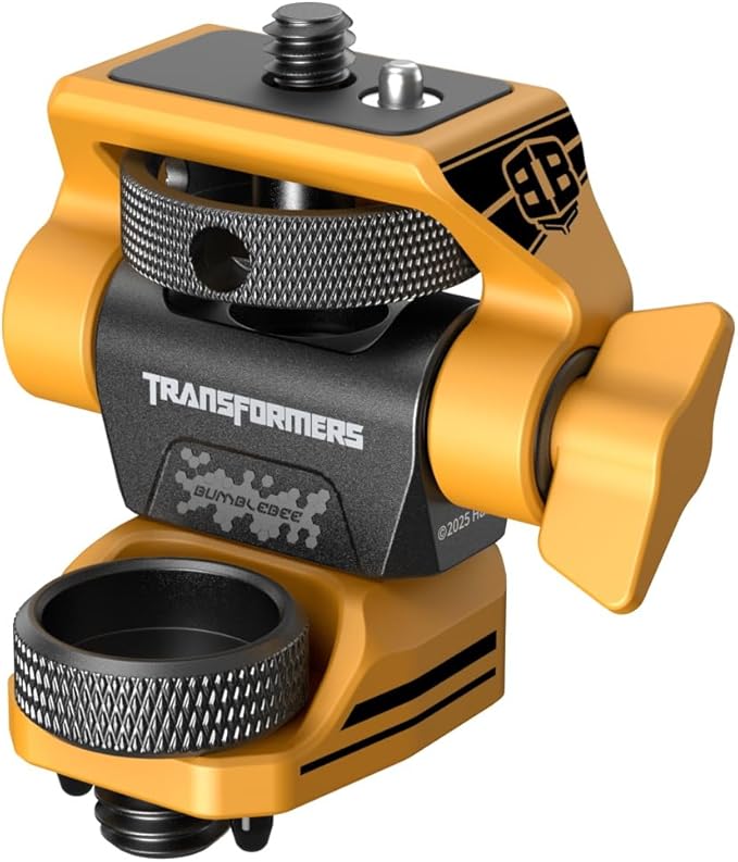 SMALLRIG Adjustable Camera Monitor Mount for ARRI-Style (Bumblebee Edition), 360° Swivel and 180° Tilt Holder Anti-Twist Support 5" and 7" - 5520