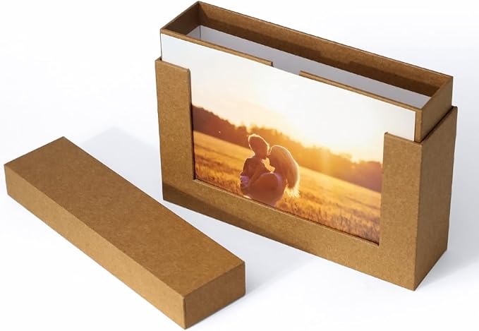 Aiuonenian Cardboard Photo Boxes 5x7 For Pictures, Family Photos Storage Box Set, Photo Album Box Archival For Couple Photos, Postcards Box (2 pack)