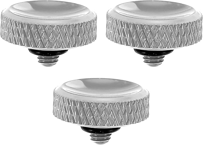PATIKIL Camera Shutter Button, 3 Pack Soft Shutter Release Button Pure Copper Camera Button Carved Suitable for Nikon for Fujifilm for Leica DSLR/SLR Camera, Silver