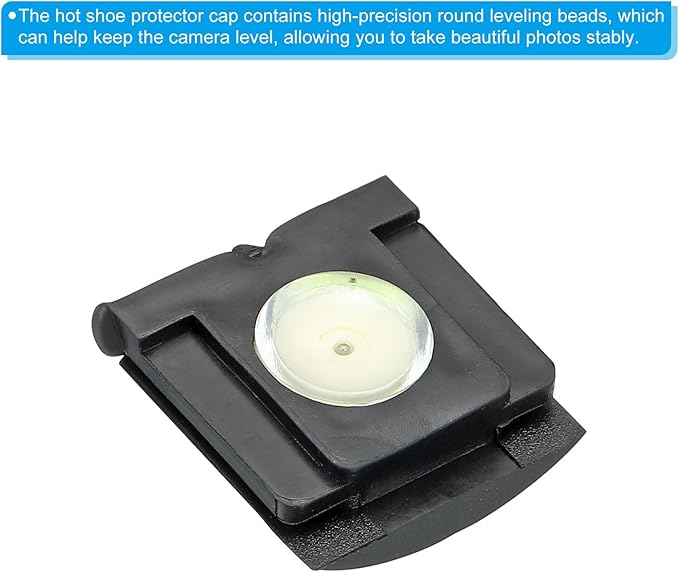 PATIKIL Camera Level Hot Shoe Cover, 12 Pack Hot Shoe Bubble Level Cap Hot Shoe Protector Suitable for Nikon for Fujifilm for Pentax DSLR/SLR Camera, Black