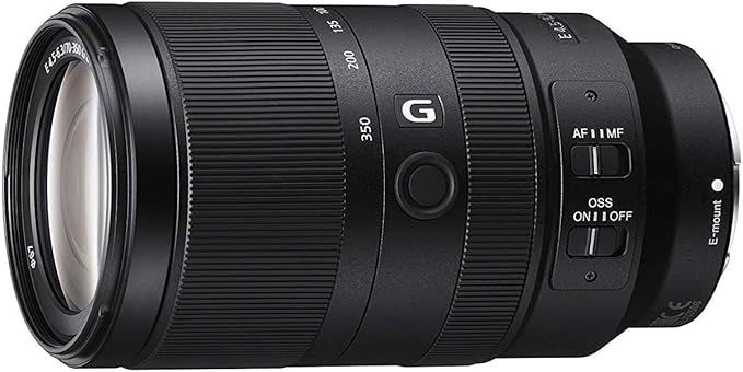 Sony ZV-E10 Mirrorless Alpha APS-C Vlog Camera Body and 70-350mm F4.5-6.3 G OSS Super-Telephoto Lens SEL70350G ILCZV-E10/W White Bundle with Deco Gear Case, Extra Battery, Photo Video Accessories Kit