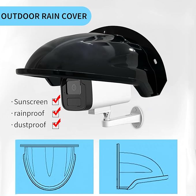 Universal Security Camera Cover Shield for LED Lights/Nest/Ring/Arlo/Dome/All Outdoor Security Camera, Cameras rain Cover Dome/Bulletlfo