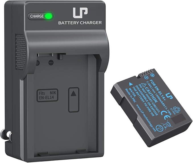 EN-EL14 EN EL14a Battery Charger Pack, LP Charger Compatible with Nikon D3500, D5600, D3300, D5100, D5500, D3100, D3200, D5200, D5300, D3400, DF, Coolpix P7000, P7100, P7700, P7800 Cameras & More
