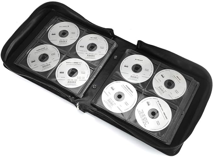 CCidea CD Case DVD Case Storage Holder-264 Capacity,Media Binder, CD Wallet, Disc Booklet, L11.4 x W 6.4 x H3.5 INCH (Black)