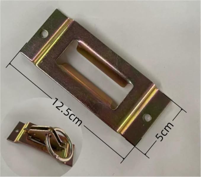 Cargo Steel E-Ring Tie Down Hooks 6PCS E Track Slot Anchors - Metal Electrophoresis (Truck Cargo Fastening) for E-Track Rail/Single System