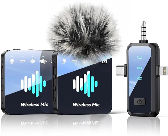 3-in-1 Wireless Lavalier Microphone for iPhone