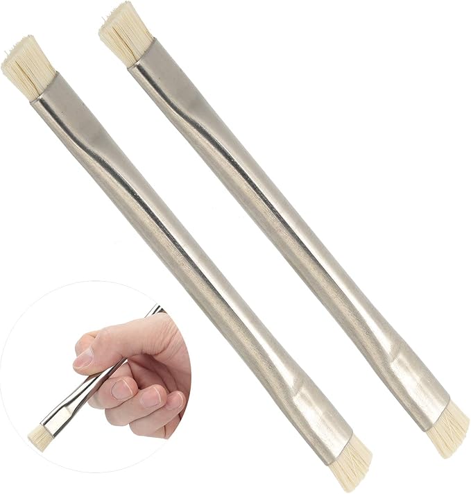 Estink Anti Static Brush, Pack of 2 Metal Anti Static Dust Brush ESD Brush Motherboard Cleaning Tools Cleaning Brush for PCB Keyboards Cell Phone Parts Computer Fans Cleaning