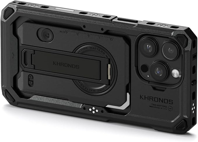 Tilta Khronos Case Compatible with iPhone 16 Pro Max Case – Black | Mobile Filmmaking Accessories | Phone Camera Cage | Phone Video Rig TK-IP16-PMFC-B