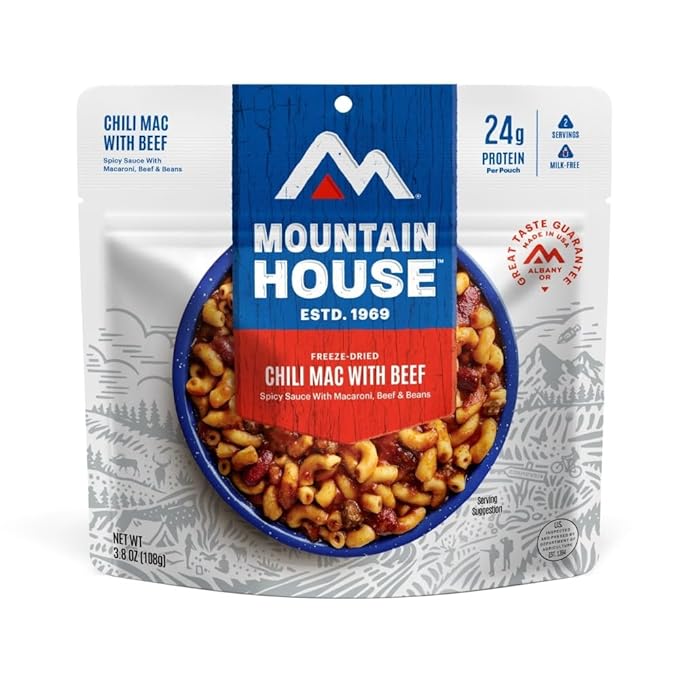 Mountain House Chili Mac with Beef | Freeze Dried Backpacking & Camping Food | 2 Servings