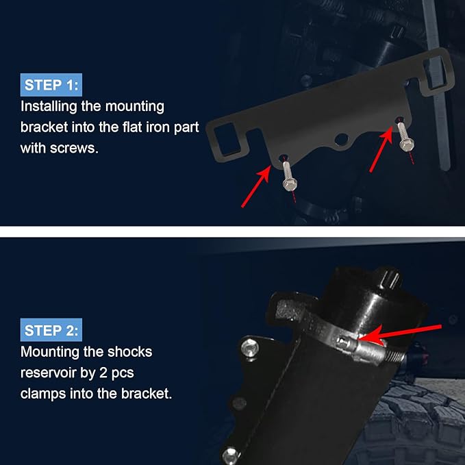Universal Shocks Reservoir Mounting Bracket Kit 803-02-042 Fit for 2.0 or 2.5 Diameter Reservoir