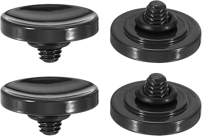 PATIKIL Camera Shutter Button, 4 Pack Soft Shutter Release Button Pure Copper Camera Button Concave Suitable for Nikon for Fujifilm for Leica DSLR/SLR Camera, Black