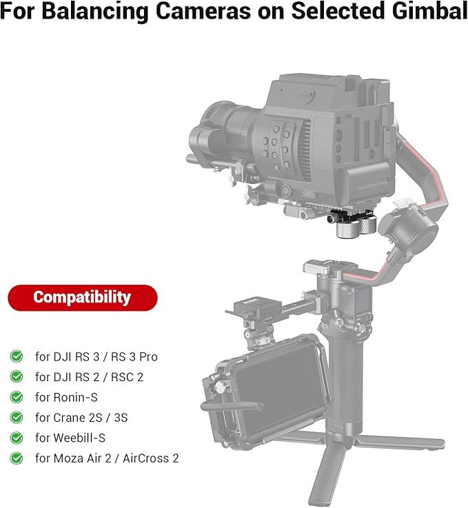 SMALLRIG Counterweight Kit Compatible with DJI RS2/RSC2/RS 3/RS 3 Pro and for Zhiyun Crane 2S/3S/Weebill S and for Moza Air 2/AirCross 2 Gimbal Stabilizers - 3125