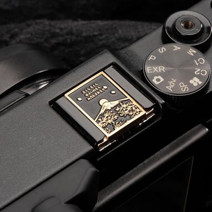 Falling Cherry Blossoms Camera Metal Hot Shoe Cover for Fujifilm xpro2 xpro1 x100vi xe5 xt5 xt4 xt3 for Nikon zf zfc df (Copper Alloy-Hot Shoe Cover)