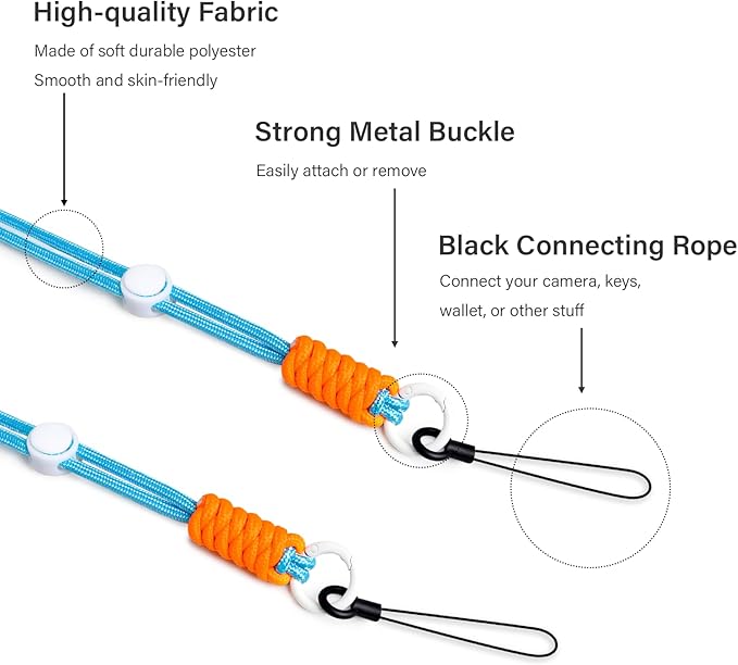 VOVMOEYA Camera Strap,Long Neck Strap for Fujifilm Mini 12/11/9/8/7+,Shoulder Strap camera strap Long Crossbody Lanyard for photographer Camera/Badge Holder/Keys/Wallet Multi-Function Lanyard(Blue)
