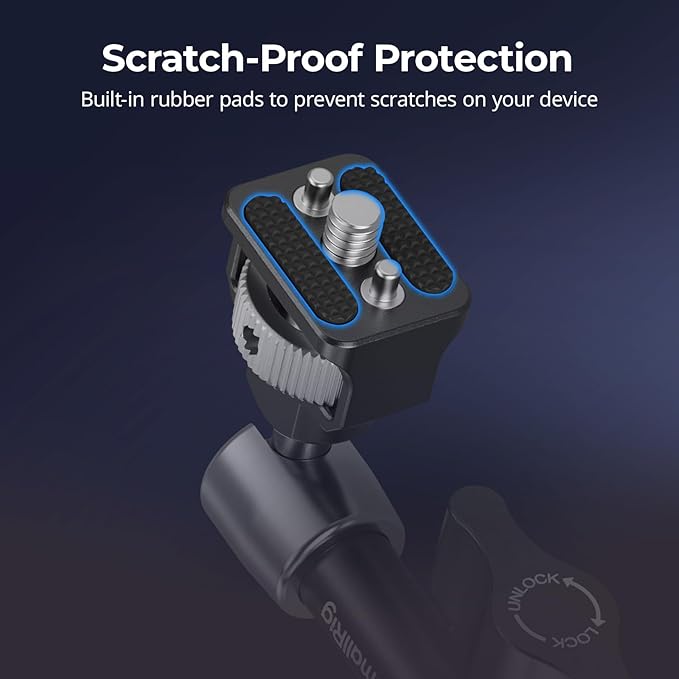 SMALLRIG 7'' Magic Arm with 1/4"-20 Screws & Spring-Loaded Pins, 1.5kg Load Capacity, 360° Dual Ball Head, Non-Slip Design for Cameras/Lights/Monitors/Mics/Phones – 5308