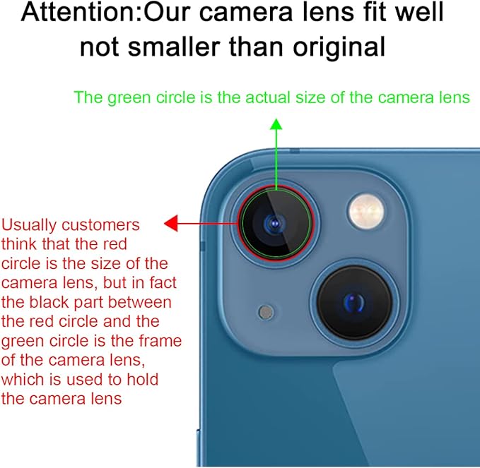 OEM Rear Back Camera Glass Lens Replacement for iPhone 13 and iPhone 13 mini with Pre-Installed Adhesive and Repair Tool Kit