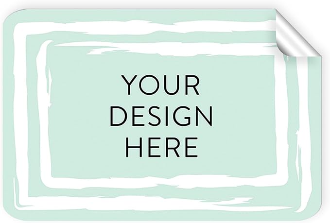 100 Custom Vinyl Stickers - Upload Your own Image, Text, Design, Logo - Personalized Logo Labels for Handmade, Packaging, Bottle, Jars, Candle, Brand Stickers (Mint, 6x4)