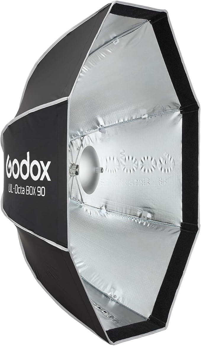 Godox Octa-90 35" Octagonal Softbox with Bowens Mount, 90cm Octa Portable Foldable Quick Release Soft Box with Grid, Diffuser for Godox SMALLRIG/Neewer/Aputure