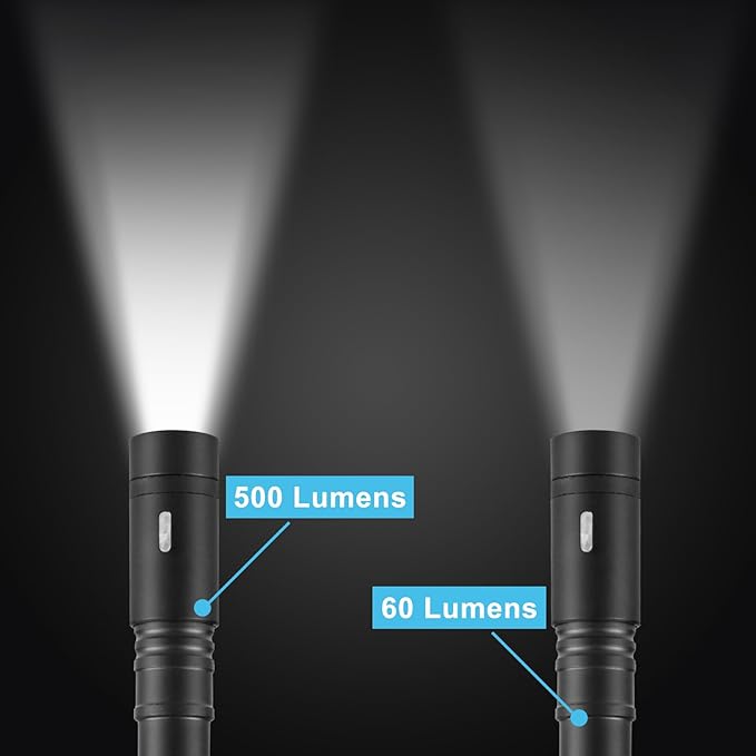 Rechargeable Pen Light, 500 Lumens Powerful EDC Flashlight, Bright LED Pen Flashlight with Clip, IP65 Waterproof Small Flash Light, for Emergency & Outdoor Activity Ligh