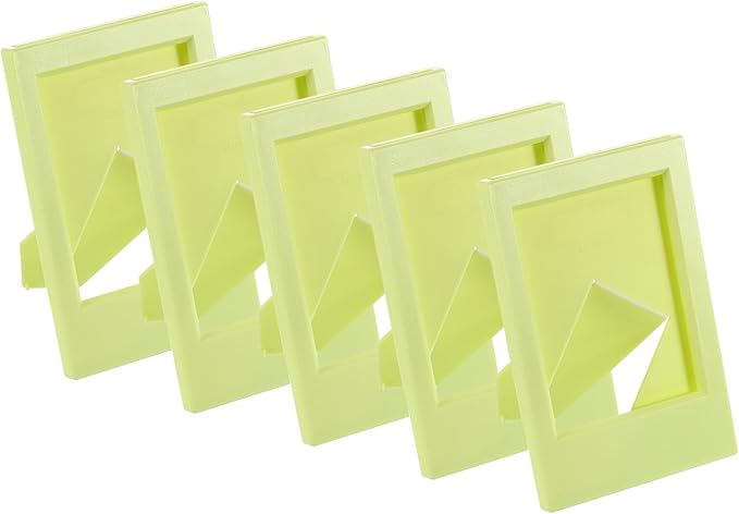 uxcell 5 Pcs Mini Picture Frames 2.4 x 3.6 Inch Rectangle Small Picture Photo Frame Holder for Tabletop Display Photos Paintings Landscape Posters Artwork, Dark Green