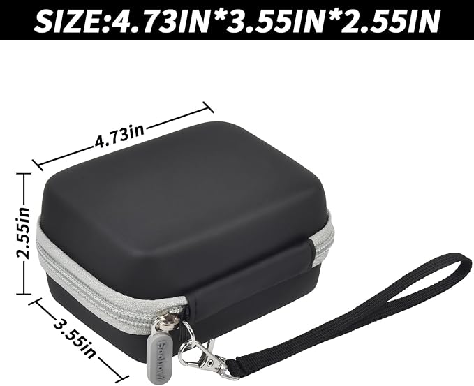 Boobowl Digital Camera Case Compatible with CAMKORY/for Lecnippy/for Lecran/for KODAK PIXPRO/for Qumcou/for WONNIE Point & Shoot Cameras, Small Compact Camera Pouch for SD Card Accessories (Black)