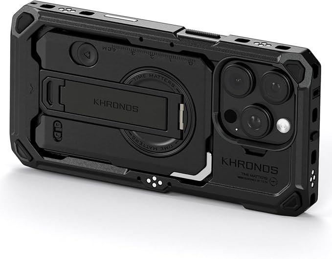 Tilta Khronos Case Compatible with iPhone 16 Pro – Black | Mobile Filmmaking Accessories | Phone Camera Cage | Phone Video Rig TK-IP16-PFC-B
