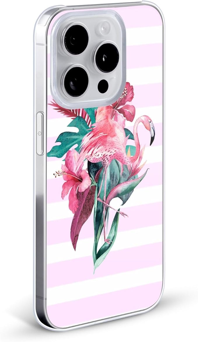 Head Case Designs Officially Licensed LebensArt Flamingo Summer Vibe Pink Birds and Floral Hard Back Case Compatible with Apple iPhone 15 Pro Max