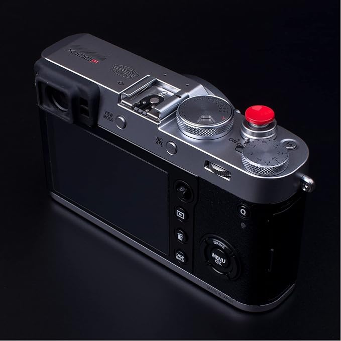 VKO Metal Soft Shutter Release Button,Delicate Camera Shutter Button Black Red Gray 11mm Concave Surface (3 Pack)