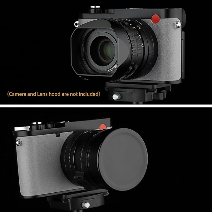 Haoge Metal Front Lens Cap Cover for Leica Q3 Q3-43 Q2 Q Type 116 Type116 Digital Camera Accessories Black
