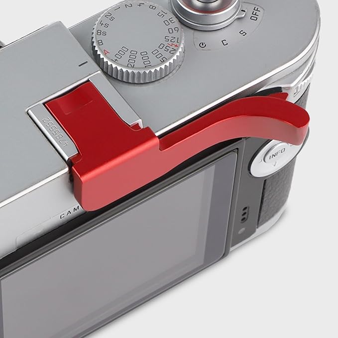 Haoge THB-M24R Metal Hot Shoe Thumb Up Rest Hand Grip for Leica M Typ240 M240, M-P Typ 240 M240P, M Typ262 M262, M-D Typ 262 Camera Red