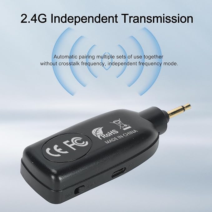 2.4G Wireless Microphone Headset, UHF Wireless Headset Mic and Handheld Mic 2 in 1, 165FT Range, 3.5mm & 6.35mm Jacks, Ideal for Teaching, Fitness, Yoga, PA System, Amplifier, Training (Black)