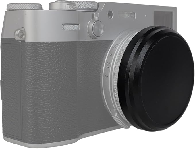 Foto&Tech Metal Lens Front Cover Fuji X100V Accessories, Fuji Lens Cap, Fuji X100V Lens Hood, X100V Lens Hood, X100V Lens Hood (Black)