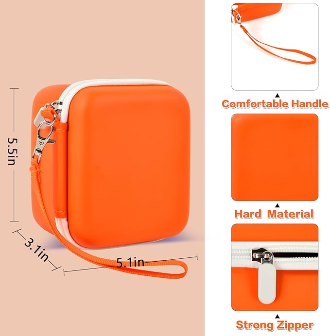 PAIYULE Kids Instant Print Camera Case Compatible with ESOXOFFORE for Dylanto for DUDUDRAGON for GKTZ for Dafotil for Careenoah for Aasonida Toddler Digital Prints Paper Storage Bag (Box Only) Orange