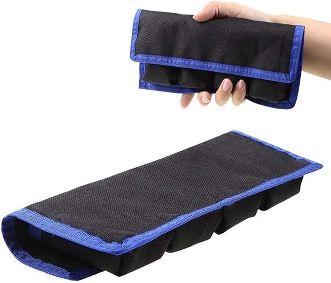 Meking DSLR Battery Case Holder Storage with 4 Pocket Pouch for LP-E6/LP-E8/LP-E10/LP-E12/NP-FW50/EN-EL14/EN-EL15 and more