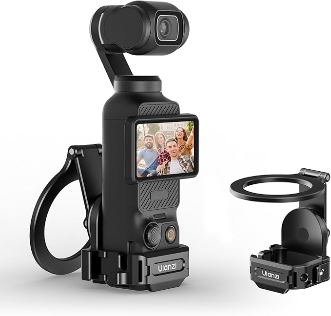 ULANZI PM01 Magnetic Mount Stand Compatible with DJI OSMO Pocket 3, Aluminium Expansion Camera Holder with Cold Shoe and 1/4'' Mount,181/270/360° Adjustment Magnetic Adapter Pocket 3 Xtra Accessories