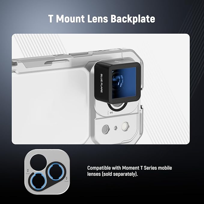 NEEWER Phone Cage Compatible with iPhone 17 Pro Max, Quick Release Video Rig Stabilizer Accessories with 67mm Filter Ring, 17mm Lens Backplate, T Mount Adapter, 4X Camera Control Cap, PA144 (Silver)