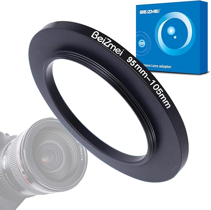 95mm to 105mm Camera Filters Ring,Filters Ring Compatiable All Brands Ø95mm Lens to Ø105mm UV ND CPL Camera Accessory.Made of CNC