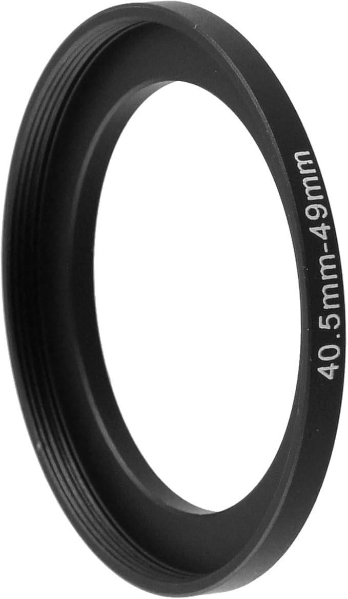 uxcell Filter Ring Step Up Adapter, Metal Camera Lens 40.5mm-49mm Camera Stepping Rings, Aluminum 40.5mm Male 49mm Female Filter Adapter Ring for Camera Lenses Hood, Black