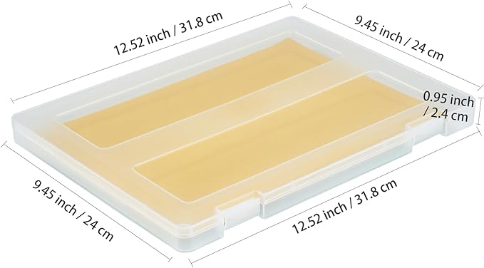 Mickiewicz 4 Pack A4 Paper Storage Box, 8.5 x 11 Project Case for US letter, Thick Scrapbook Storage Box Craft Storage Box Art Supplies Storage and Organization, Board Game Storage and Organizers