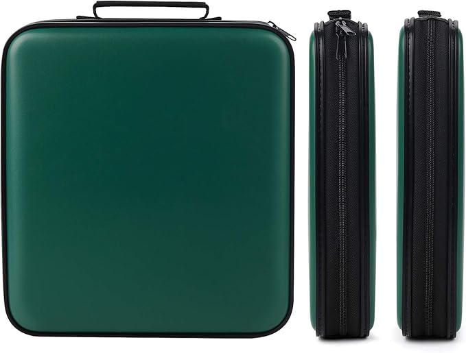 DVD Storage CD Case Holder: 160 Capacity CD Sleeves Black Disc Cases Binder for Car - CD Hard Organizer Box - Large DVD Wallet for Movie/Music/Game & Portable CD Book